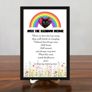 Custom Pet Memorial Wooden Sign 2 layer, Cat Loss Memorial Frame, Pet Remembrance Gifts, Pet Lover, Sympathy Gift, Cat Memorial Sign