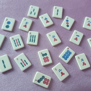 20 Thin Mahjong Tiles for Crafting image 1