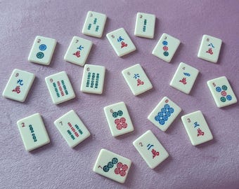 20 Thin  Mahjong Tiles for Crafting