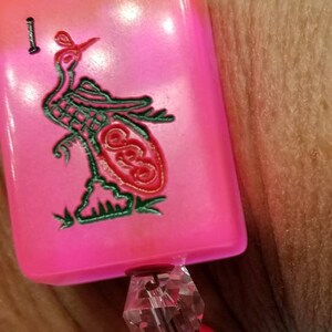 Susan Shaw 1 Bam Bird Mahjong Tile Toggle Necklace main image 1