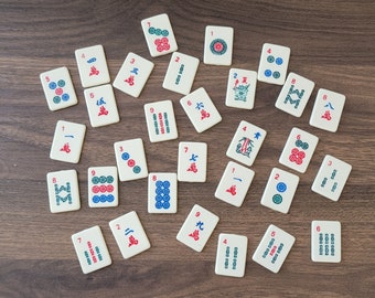 10 Thin Mahjong Tiles for Crafting