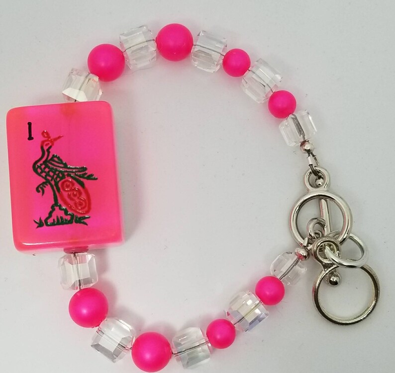 Susan Shaw 1 Bam Bird Mahjong Tile Toggle Necklace main image 0