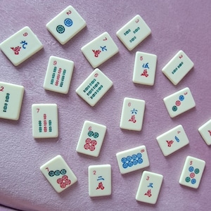 20 Thin Mahjong Tiles for Crafting image 3