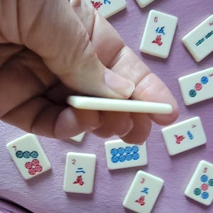 20 Thin Mahjong Tiles for Crafting image 4