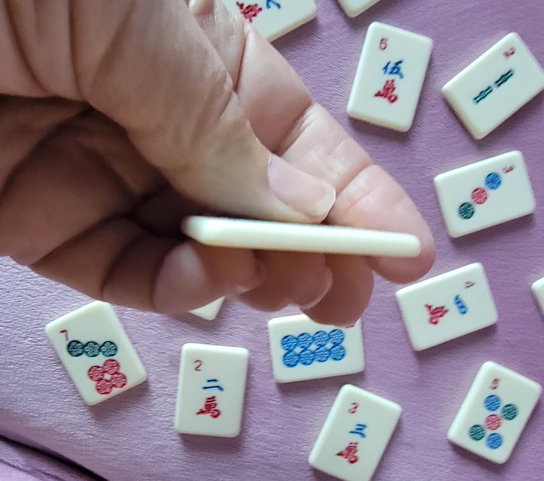 20 Thin Mahjong Tiles for Crafting image 4