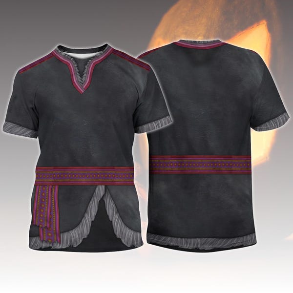 Kristoff Frozen Kostüm T-Shirt, Disney Ice Harvester Cosplay Shirt, Frozen Halloween T-Shirt für Ihn, Nordisch inspiriertes T-Shirt, Disney Cosplay