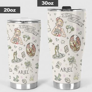 Ariel 20oz Tumbler, Princess Skinny Tumbler, Disney Gift For Woman, Magical Stainless Steel Tumbler, Birthday Gift