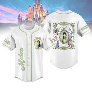 Custom Mulan Princess Baseball Jersey, Disney Princess Jersey Shirt, Mulan Shirt, Disney Tee, Magic Kingdom Baseball Shirt