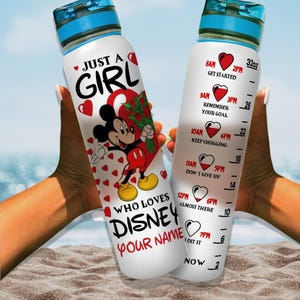 Custom Mickey Water Tracker Bottle, Mickey Mouse 32oz Bottle, Mickey & Friends Water Bottle, Disney Sport Bottle, Magic Kingdom Bottle