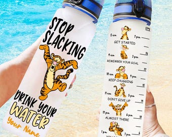 Custom Tigger Water Tracker Bottle, Cute Tigger Water Bottle, Winne The Pooh Disney Bottle, Disneyland Trip Water Bottle