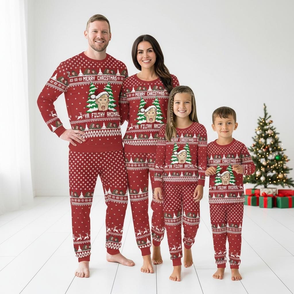Merry Christmas Ya Filthy Animal Kevin McCallister - Home Alone Natale Xmas - Maglietta da uomo, bianco, S