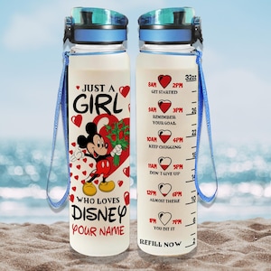 Custom Mickey Water Tracker Bottle, Mickey Mouse 32oz Bottle, Mickey & Friends Water Bottle, Disney Sport Bottle, Magic Kingdom Bottle