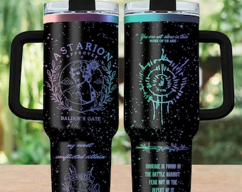 Astarion Game Stainless Tumbler, Baldurs Gate Stainless Steel Tumbler, Astarion Drinkware Tumbler, Vampire Game Tumbler For Fan
