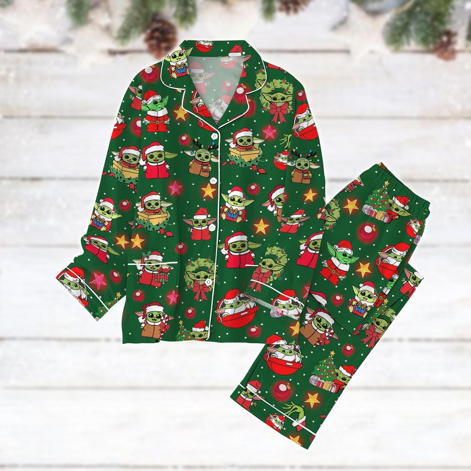 Family baby yoda pajamas hotsell
