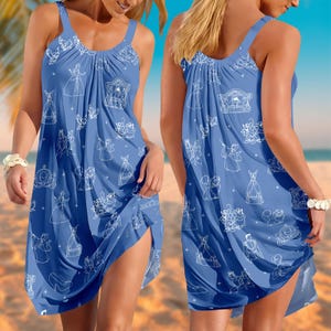 Cinderella Princess Sling Summer Dress, Meet Me At Midnight Dress Women, Disney Princess Summer Sundress, Disneyland Trip Family Outfit