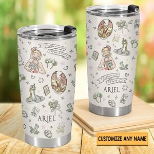 Ariel 20oz Tumbler, Princess Skinny Tumbler, Disney Gift For Woman, Magical Stainless Steel Tumbler, Birthday Gift