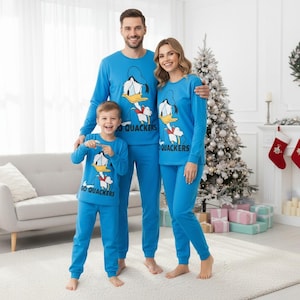 Disney Long Sleeve Pajamas Set, Donald Duck Christmas Pajamas Family, Cartoon Christmas Matching Pajamas, Holiday Gift