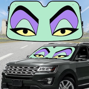 Maleficent Car Sunshade, Disney Villains Windshield Shade, Villain Inspired Auto Sun Shade, Disney Halloween Car Decor, Magic Kingdom