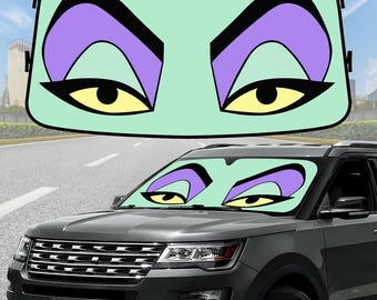 Maleficent Car Sunshade, Disney Villains Windshield Shade, Villain Inspired Auto Sun Shade, Disney Halloween Car Decor, Magic Kingdom
