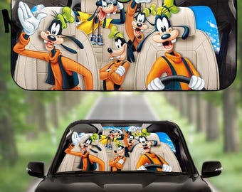 Disney Goofy Car Sunshade, Disney Goofy Sunshade, Goofy Dog Auto Sunshade, Car Windshield Cover, Sun Shade For Car, Car Accessory
