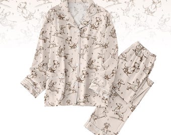 Dachshund Dog Pajamas Set, Cute Wiener Dog Pajamas Family, Sausage Puppy Pajamas For Her, Pet Lover Matching Pajamas Set, Dog Love Pjs