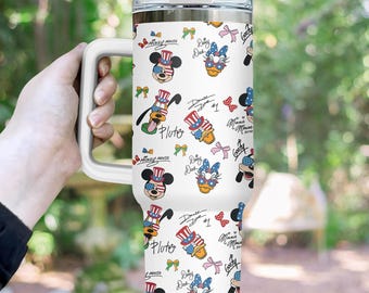 Gobelet Disney 4 juillet 40 oz, gobelet Mickey et ses amis en acier inoxydable, gobelet Donald et Daisy, gobelet Pluto