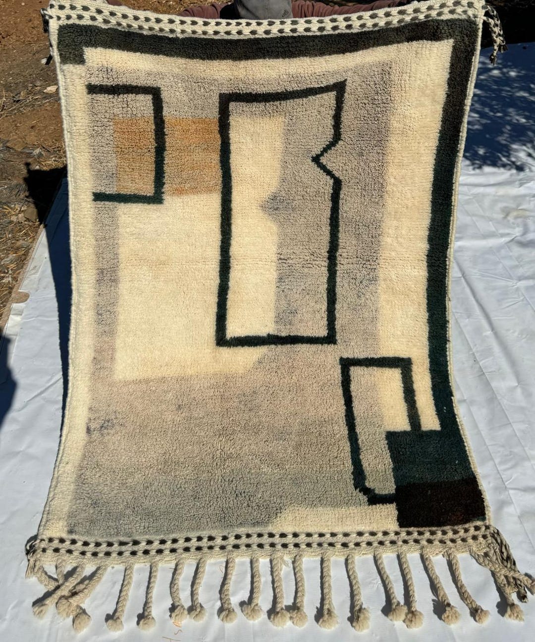 Custom Moroccan Beni Mri Rug - Handmade Rug for Bedroom - Beni Mrirt ...
