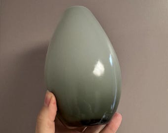 Holmegaard Green Ombre Glass Vase Signed Danish Modern MCM