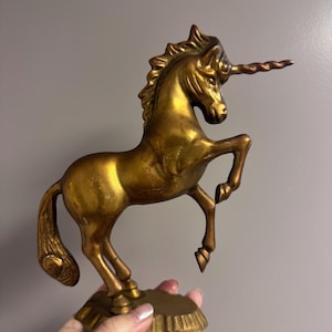 ヴィンテージ フローラル ユニコーン カルーセル（オルゴール付き
