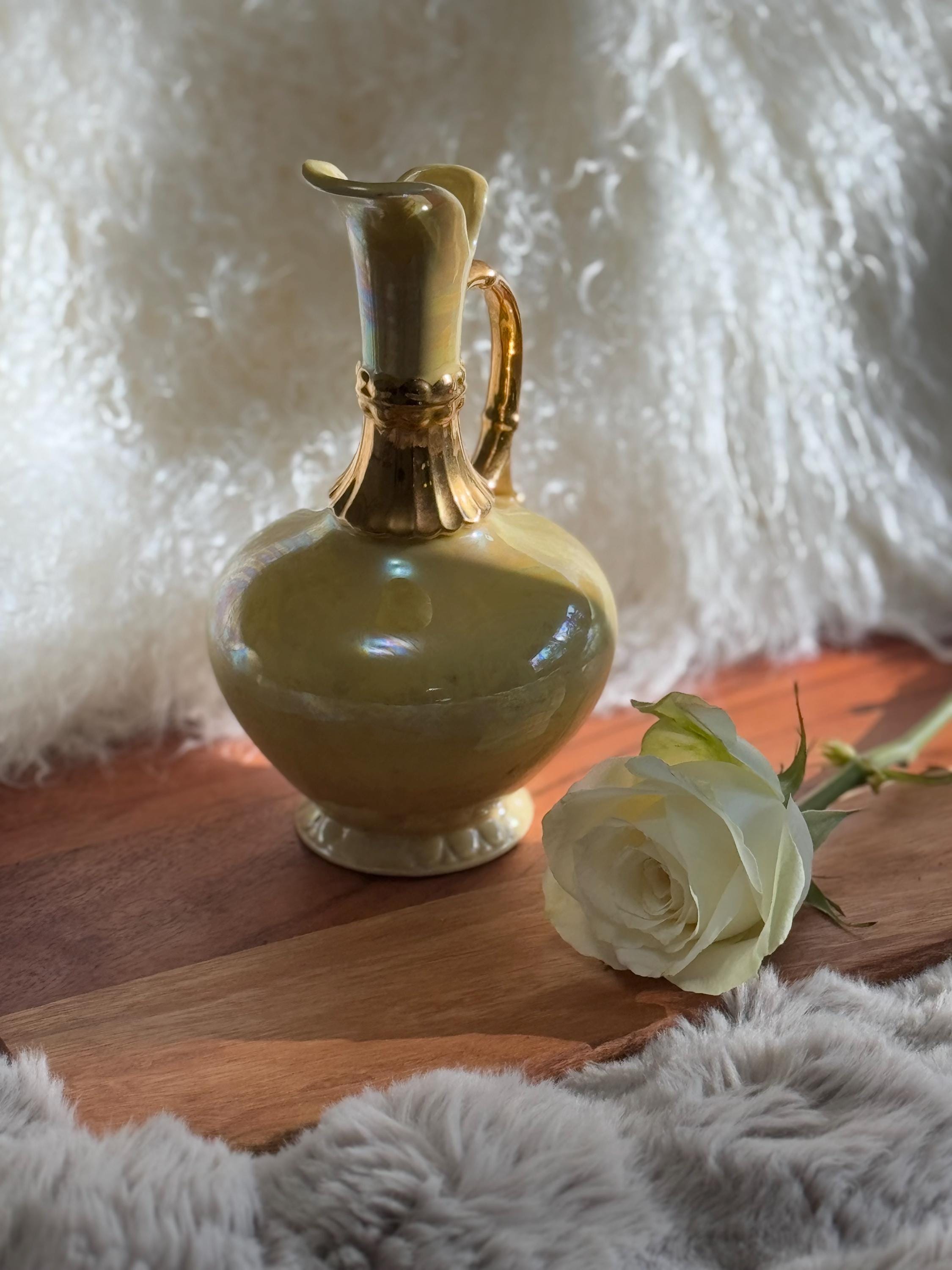 Vintage 22k Gold Vase - Etsy