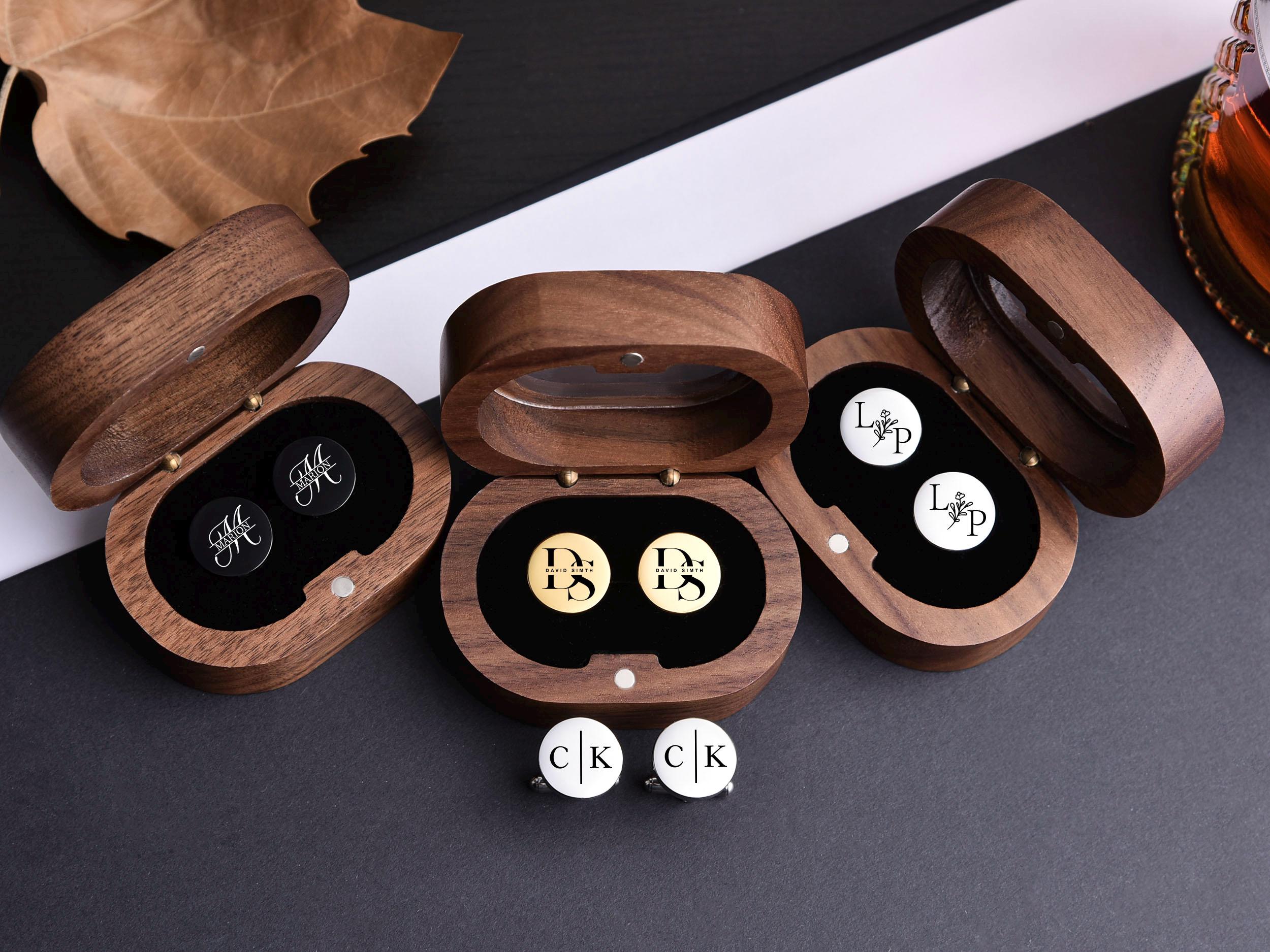 Manschettenknöpfe Für Männer - Edelstahl Vintage Geschenk Mit Schachbrettmuster