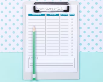 Student Assignment Tracker: afdrukbare huiswerkplanner (8,5 x 11) (digitale download)