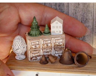 Dollhouse Christmas decoration 1:12 miniature 3d printed