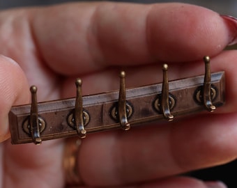 1:12 miniature dollhouse wardrobe hook