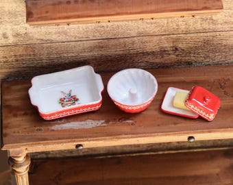 1/12 dollhouse miniature strawberry collection dishes