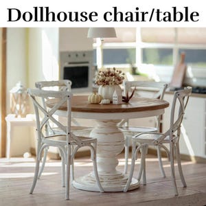 USA Dollhouse chair or table 1:12 miniature USA