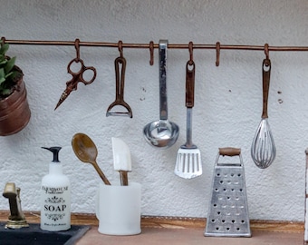 1:12 dollhouse miniature kitchen utensils set