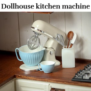 Ustensiles de cuisine miniatures pour maison de poupée américaine, échelle 1:12, robot de cuisine miniature, mixeur.