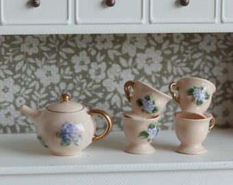 dollhouse miniature scale 1:12 Mug and tea pot set