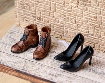 1:12 miniature dollhouse boots Highheels