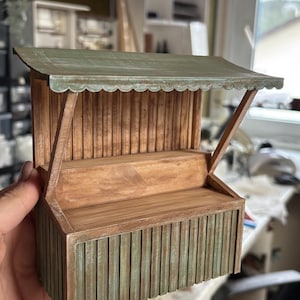 1:12 miniature Roombox 3D printed market booth farmstand
