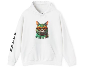 Cool Cat Design | Cozy Unisex Hoodie – Heavy Blend™ – Soft Cotton Blend, Warm & Stylish with Kangaroo Pocket | Ethically Made Sweatshirt