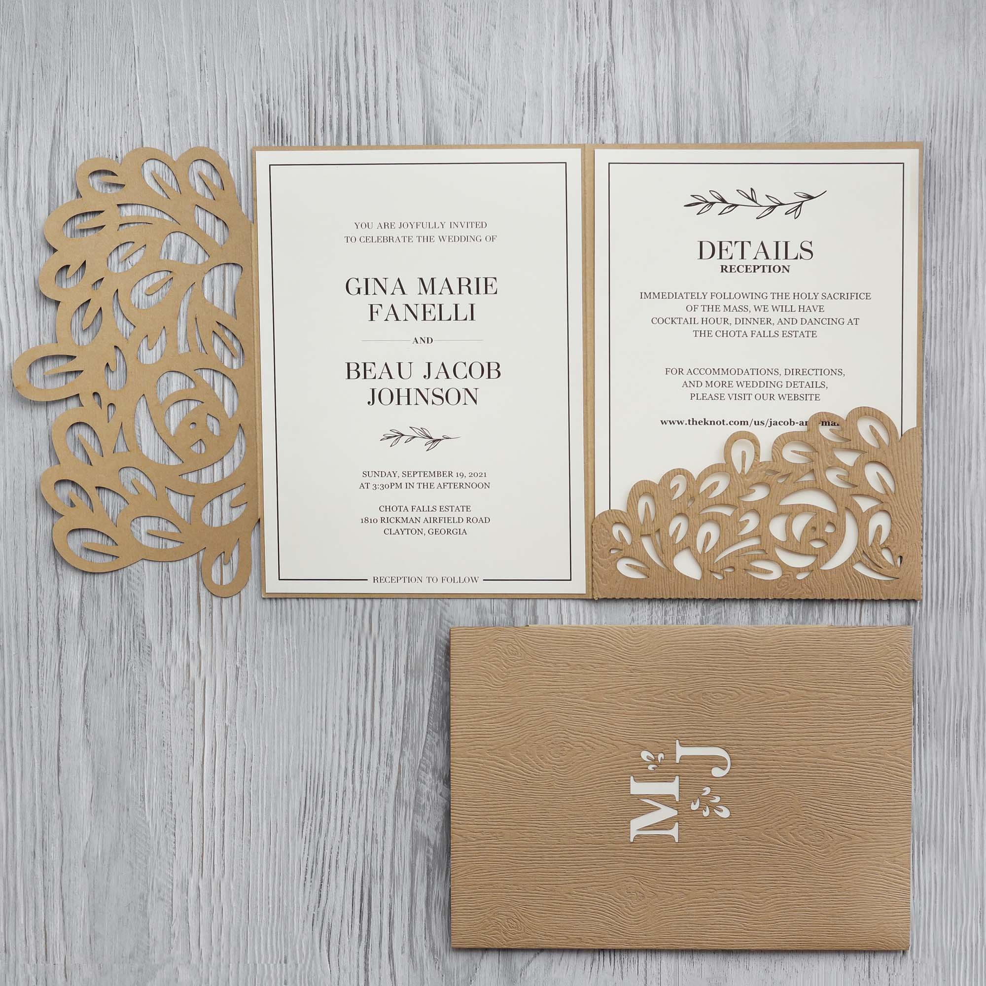 Texture Invite Card Wood Texture Rustic Wedding Invite Template Svg, Cricut Olive Branch ...