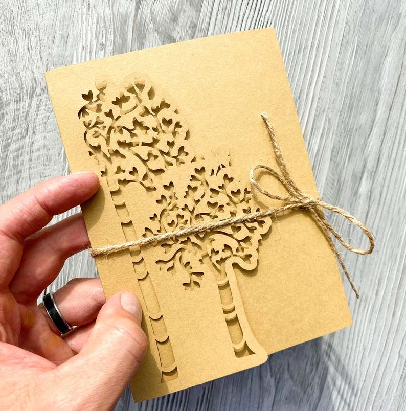 Butterflies Tree Svg Wedding Invitation Template Tri-fold, Cricut ...