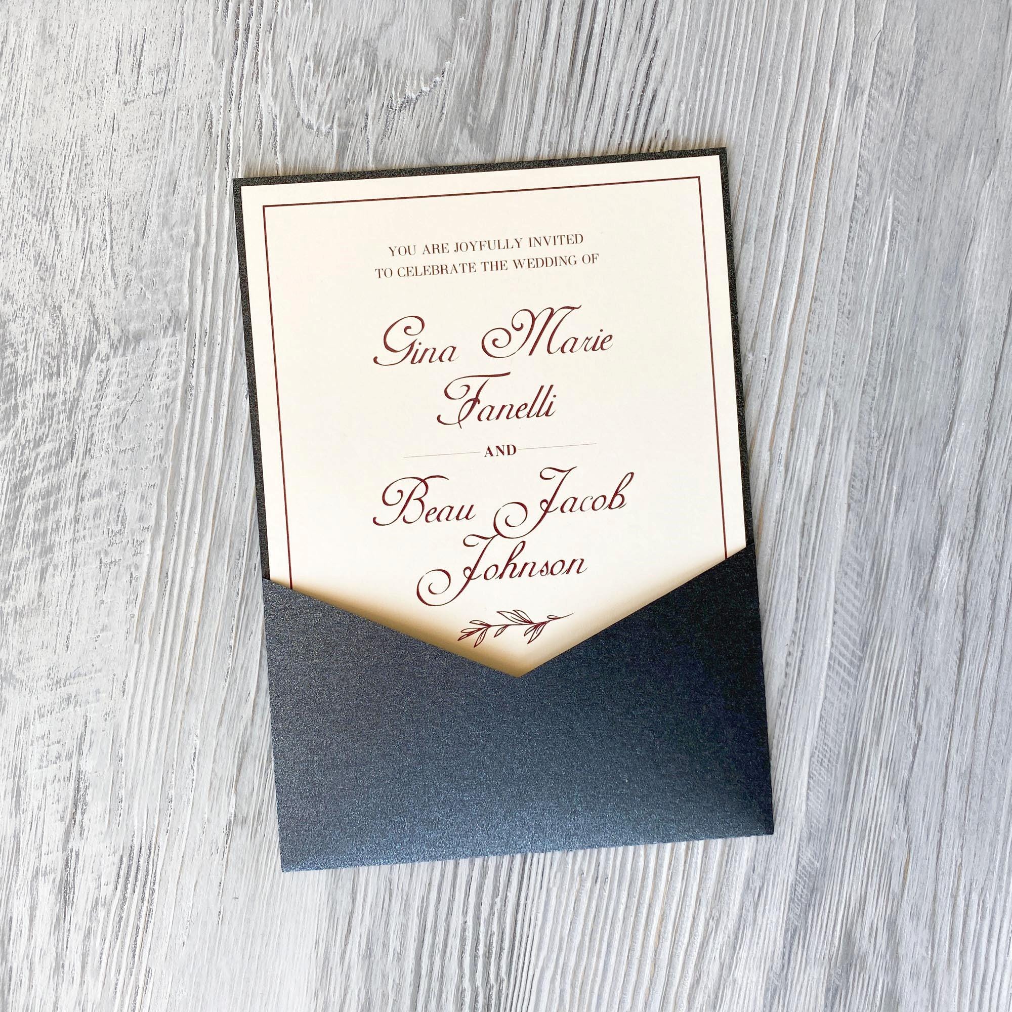 Wedding Invitation Sleeve - Etsy