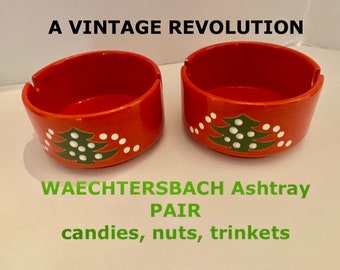 WAECHTERSBACH Ashtrays PAIR Buyer Receives Both- Christmas Vintage  at A Vintage Revolution