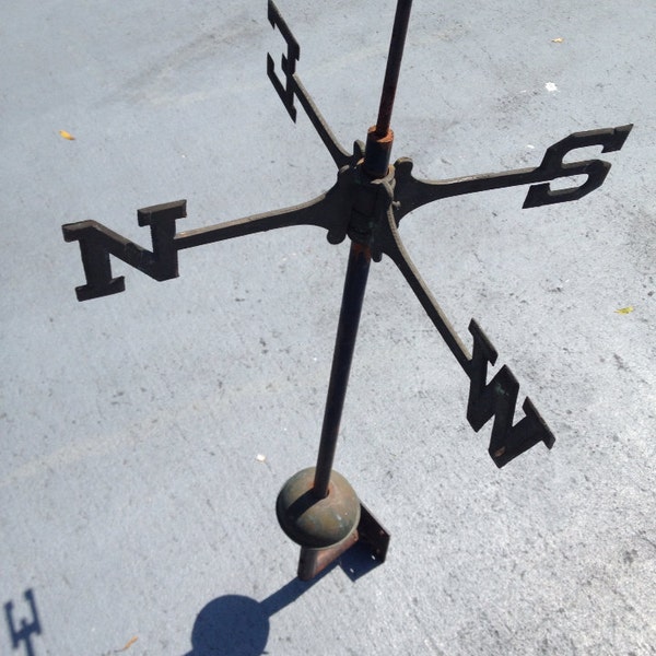 RESERVED FOR DANA till 7/8/2020 Weathervane North South East West with Bracket- Art Supply Metal Art Farmhouse Decor Industrial