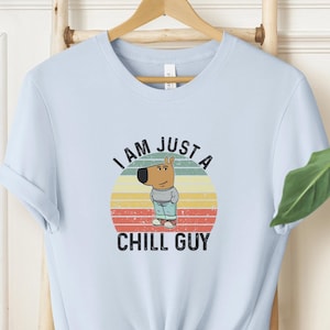 I'm Just A Chill Guy Shirt, Boyfriend Gift Shirt, Funny Boyfriend Shirt, TikTok Meme Shirt, Viral Dog Cartoon Shirt, Chill Guy Meme Gift