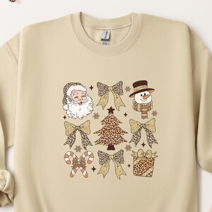 Leopard Christmas Sweatshirt, Cute Christmas Hoodie, Christmas Sweater, Women Christmas Sweatshirt , Leopard Lover Sweater,Gift for Mother