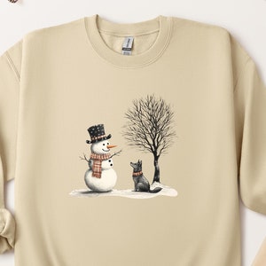 30 Different Design Snowman and Dog Christmas Sweatshirt, Cute Snowman Christmas Sweatshirt, Christmas Dog Sweatshirt, Dog Lover Sweater
